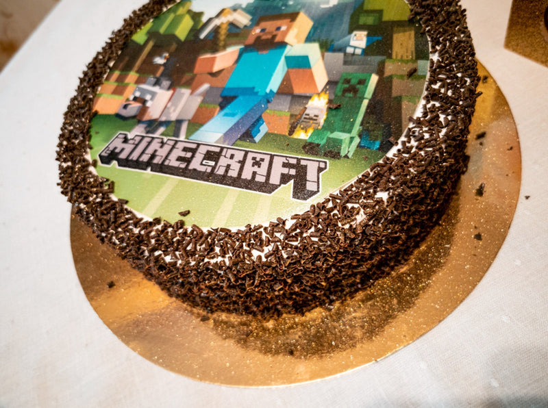 Minecraft edible print a custom on cake