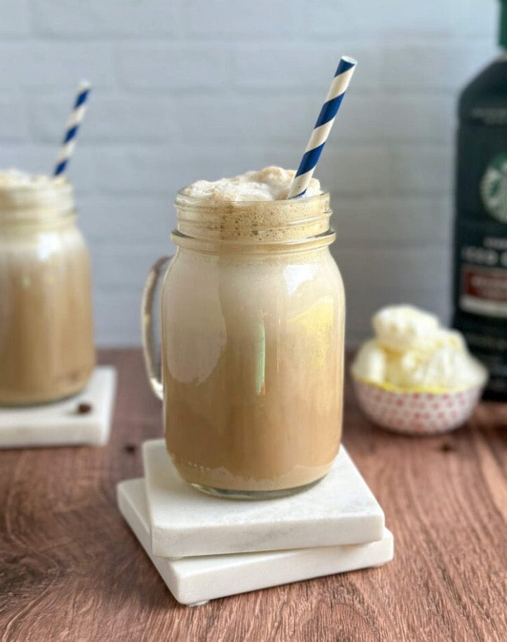 Iced Coffee with Ice Cream & Cream