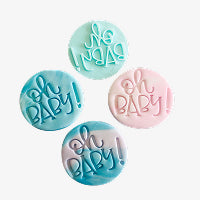 Stamped on Fondant disc