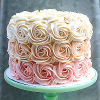 Rosettes piped